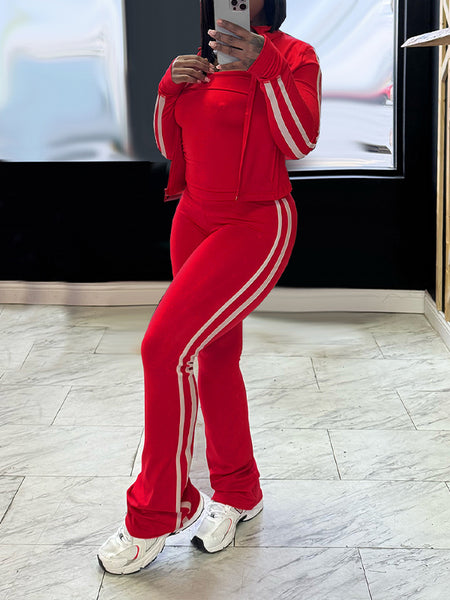 Indiebeautie Side-Stripe Three-Piece Set