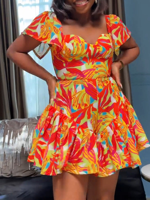 Indiebeautie Printed Ruffle Romper
