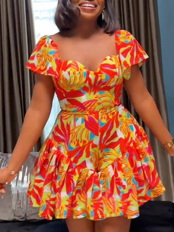 Indiebeautie Printed Ruffle Romper