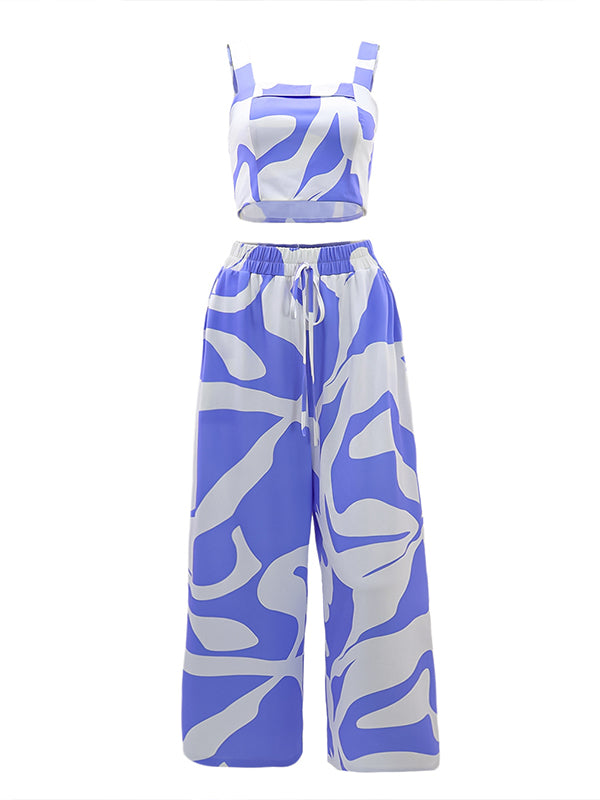 Printed Tank Top & Pants Set