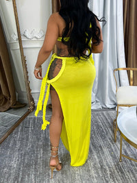 One-Shoulder Side-Slit Dress