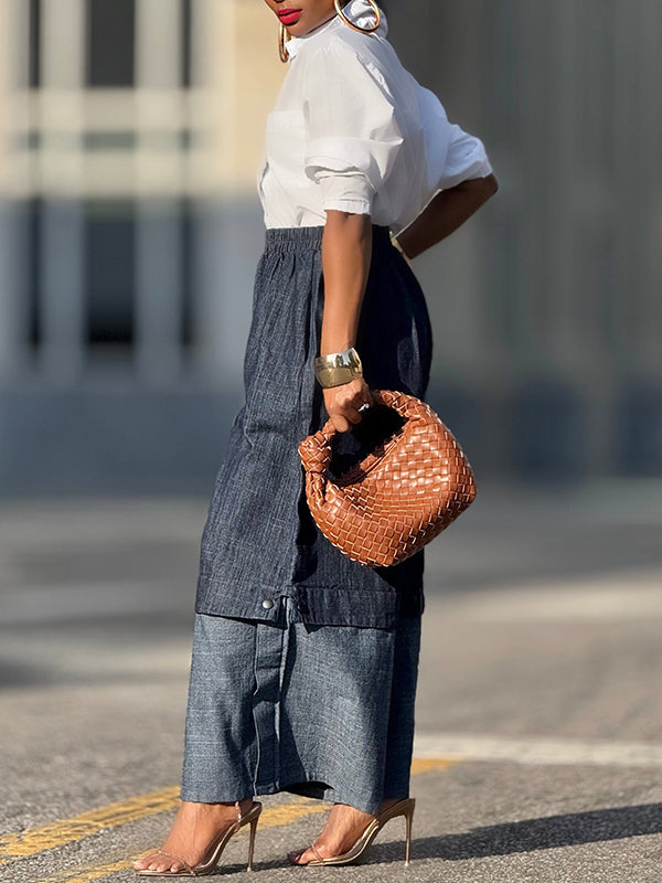 Wide Leg Combo Pants
