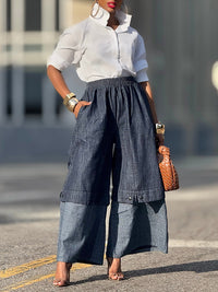 Wide Leg Combo Pants