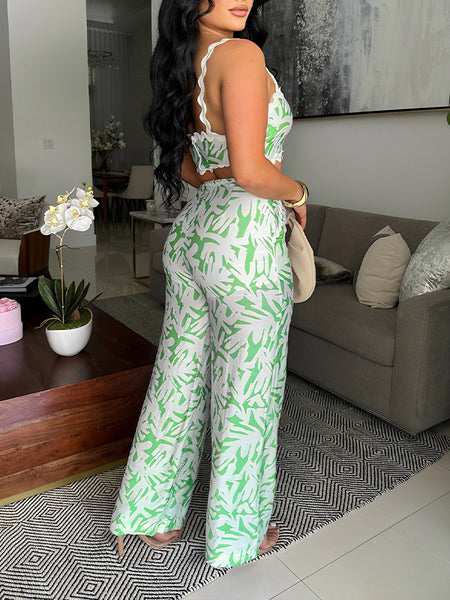 Indiebeautie Printed Cami Top & Pants Set