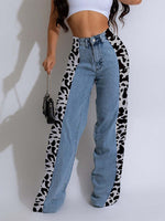 Medium Wash Blue & Leopard