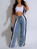 Medium Wash Blue & Stripe