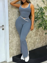 Piping Tank Top & Pants Set