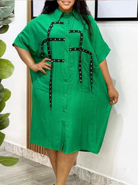 Strap Shirt Dress