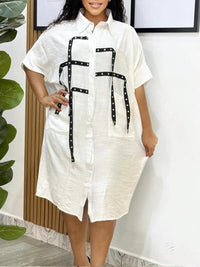 Strap Shirt Dress
