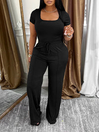 Solid Tee & Pants Set