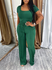 Solid Tee & Pants Set