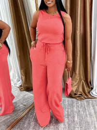 Solid Sleeveless Jumpsuit