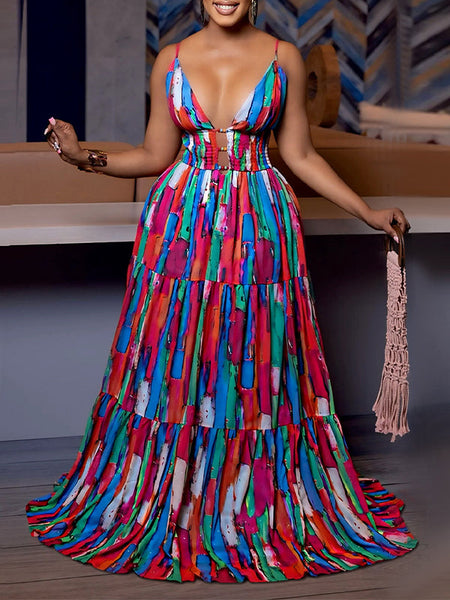 Indiebeautie Printed Cami Maxi Dress