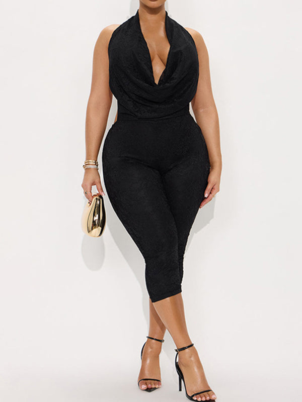 Indiebeautie Lace Halter Jumpsuit