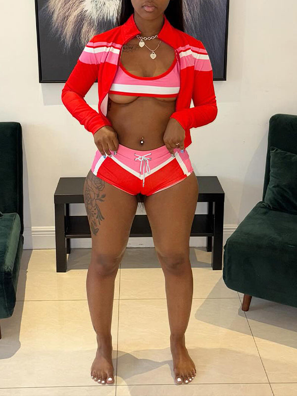 Colorblock Three-Piece Set