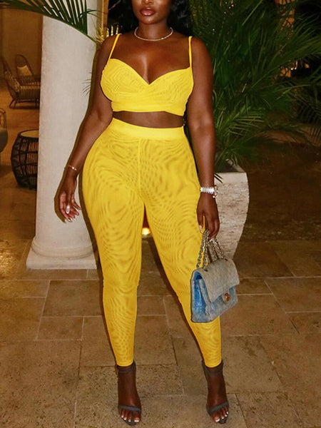 Solid Cami Top & Pants Set
