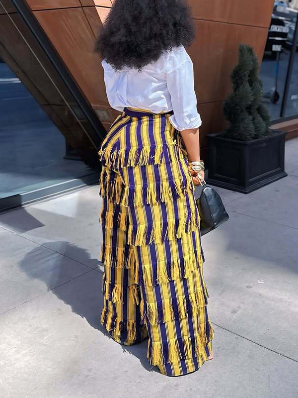 Indiebeautie Fringe Stripe Pants