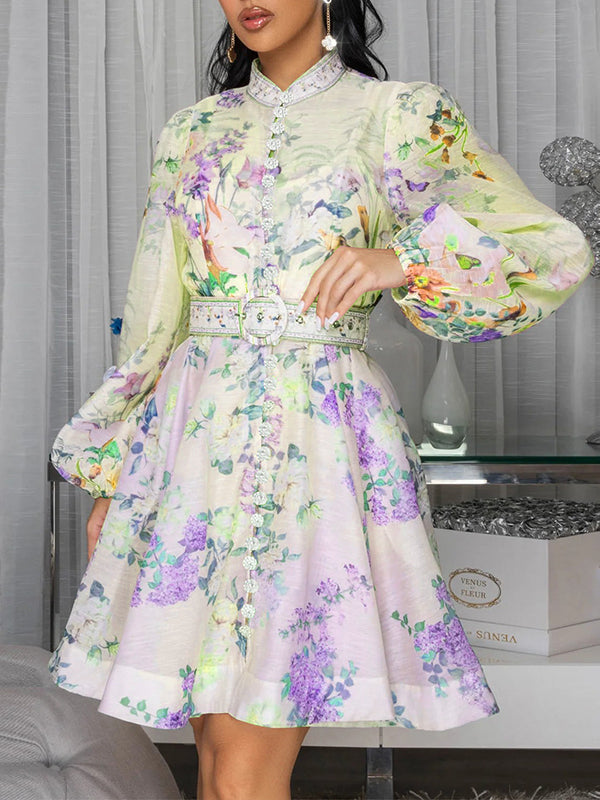 Printed Belted Dress