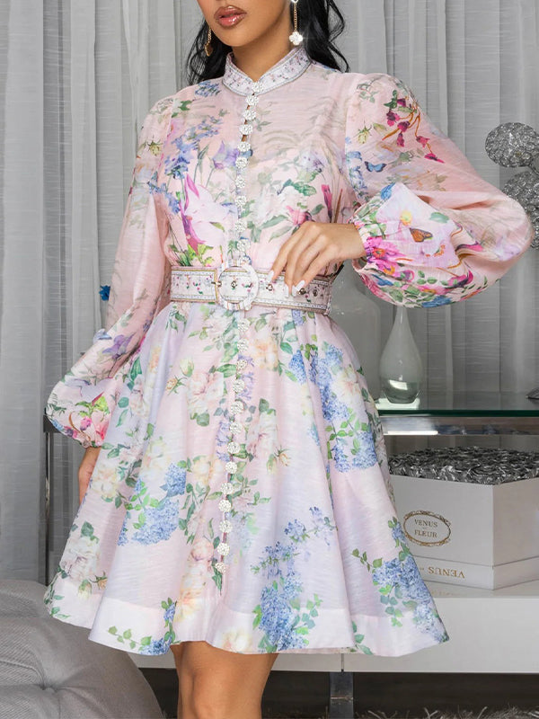 Printed Belted Dress