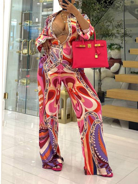 Printed Shirt & Pants Set