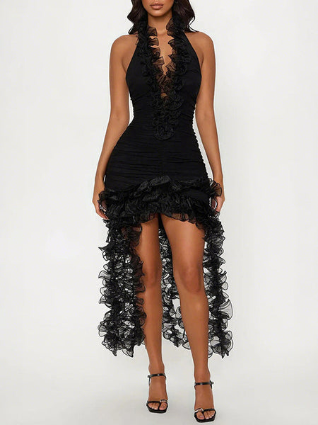 Ruffle Halter Dress