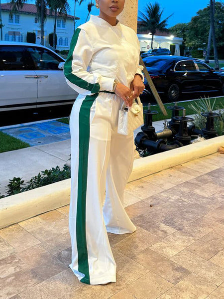 Side-Stripe Jacket & Pants Set