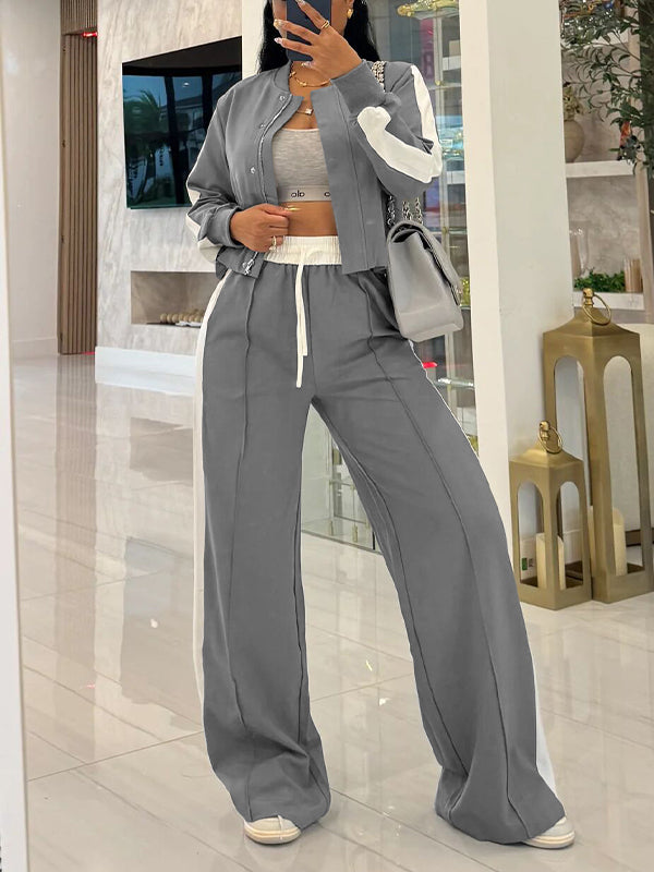 Side-Stripe Jacket & Pants Set