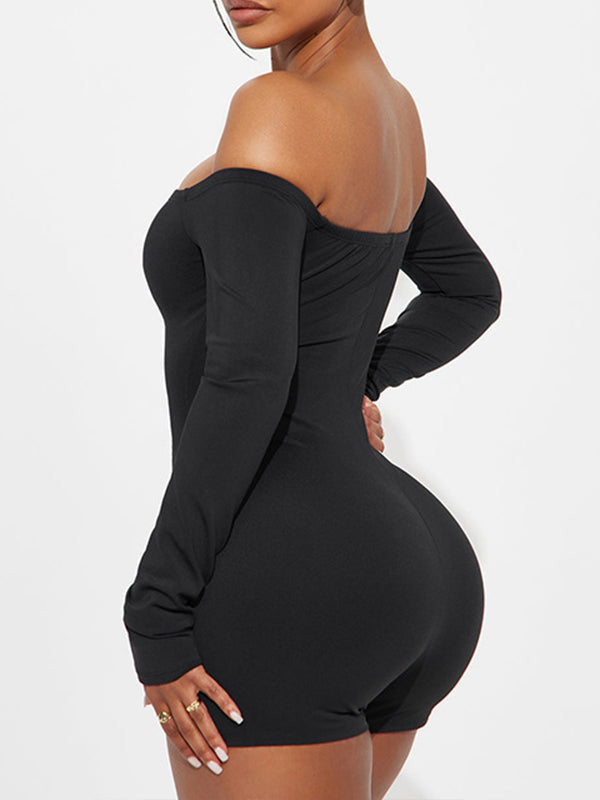Off-Shoulder Ripped Romper