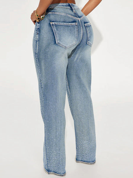 Studded Straight Jeans