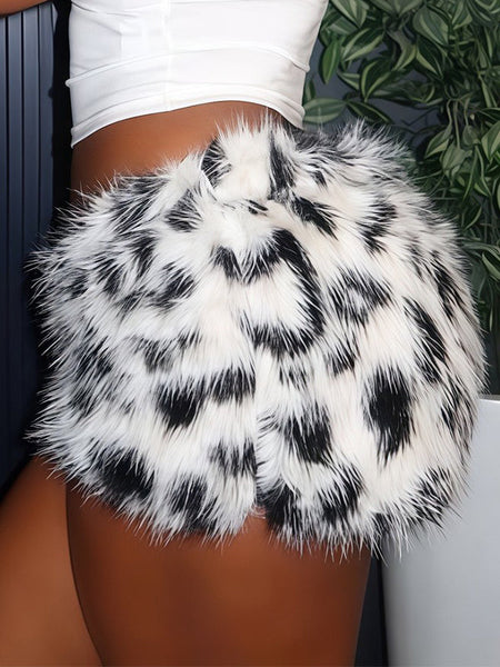 Faux Fur Mini Skirt