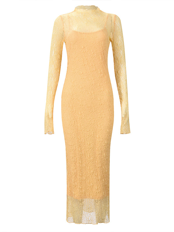 Lace Dress with Cami Dress