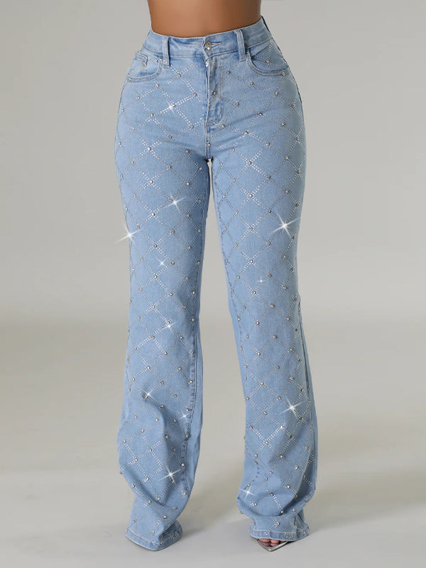 Studded Straight Jeans