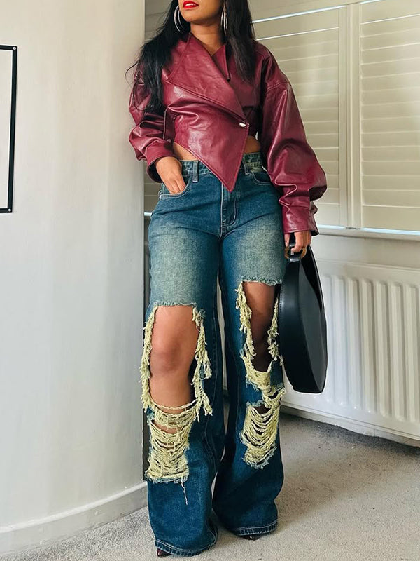 Ripped Cutout Jeans