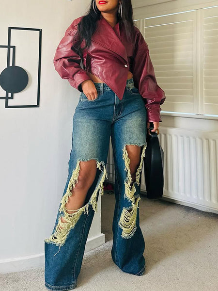 Ripped Cutout Jeans