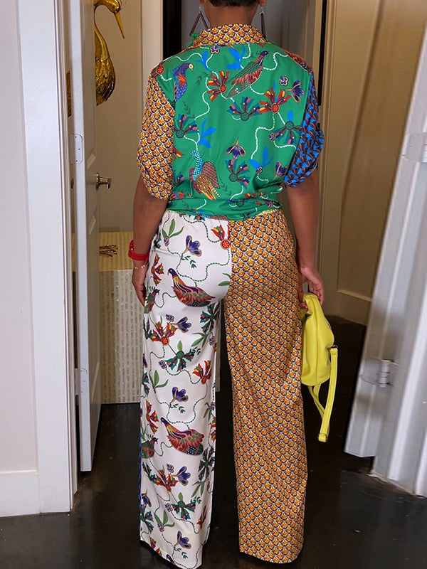 Printed Shirt & Pants Set