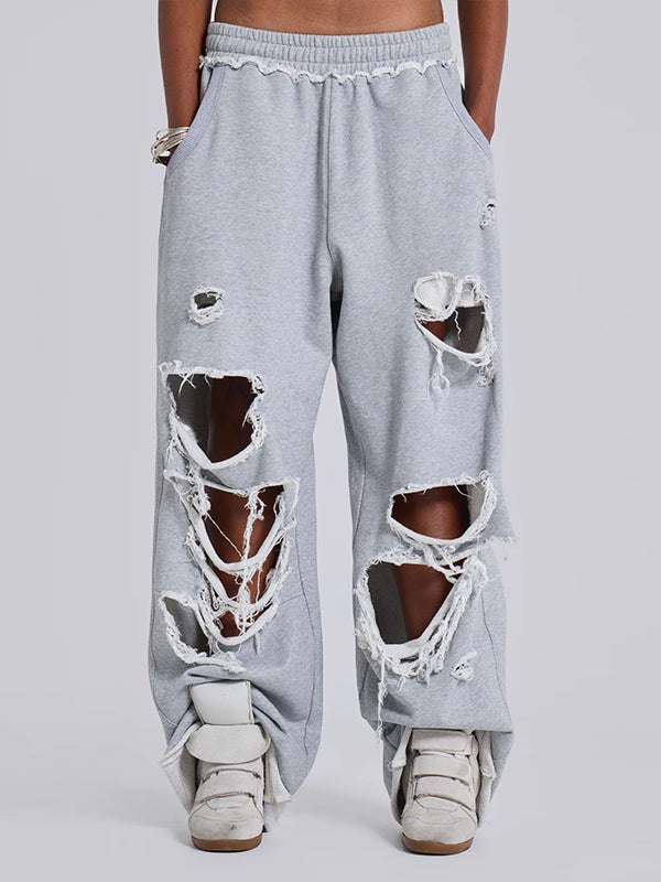 Solid Cutout Sweatpants