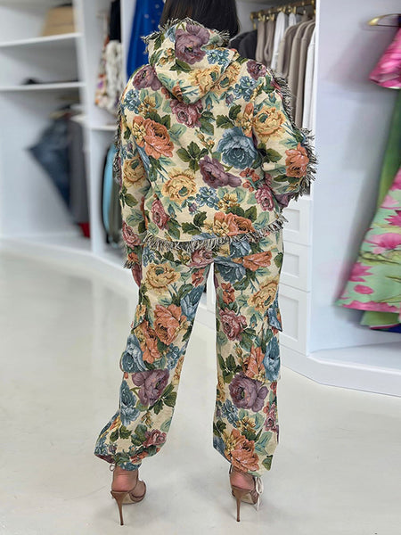 Printed Hoodie & Pants Set