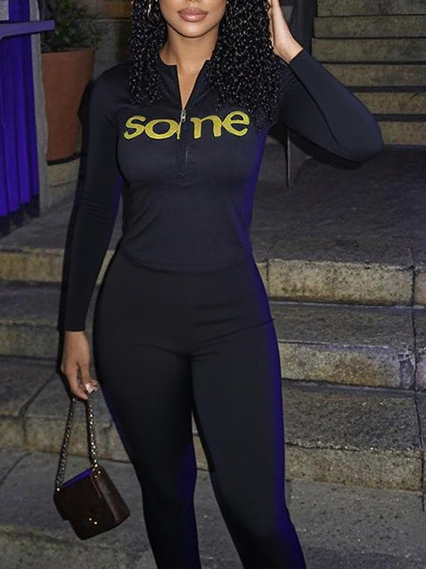Logo Zip Top & Pants Set