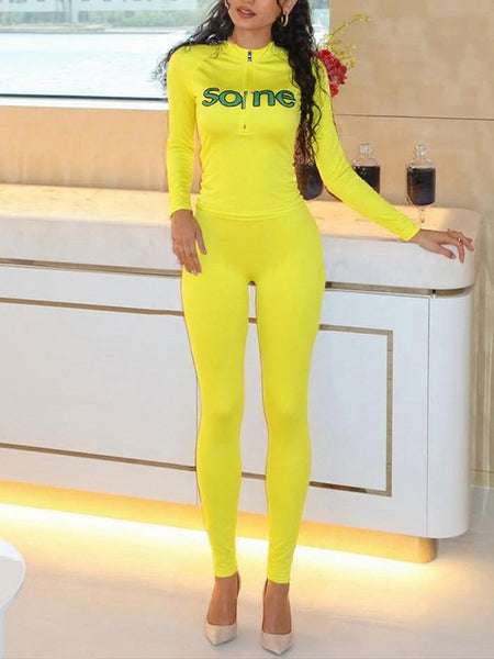 Logo Zip Top & Pants Set