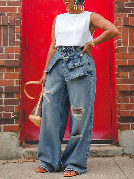 Ripped Cargo Jeans