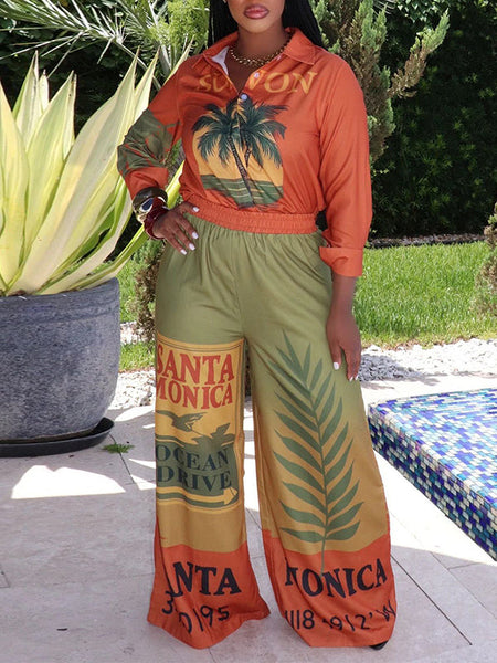 Printed Shirt & Pants Set