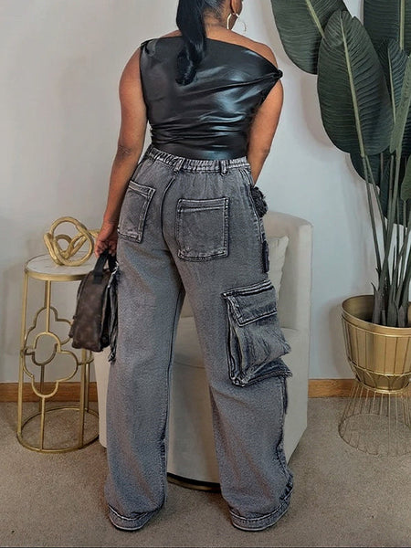 Ripped Cargo Jeans