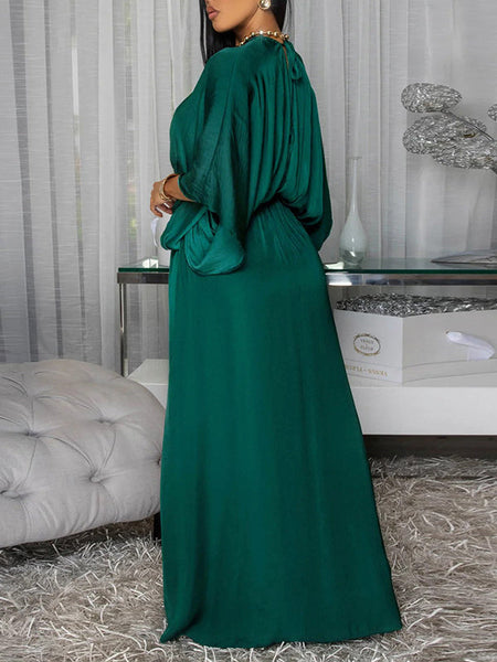 V-Neck Slit Maxi Dress