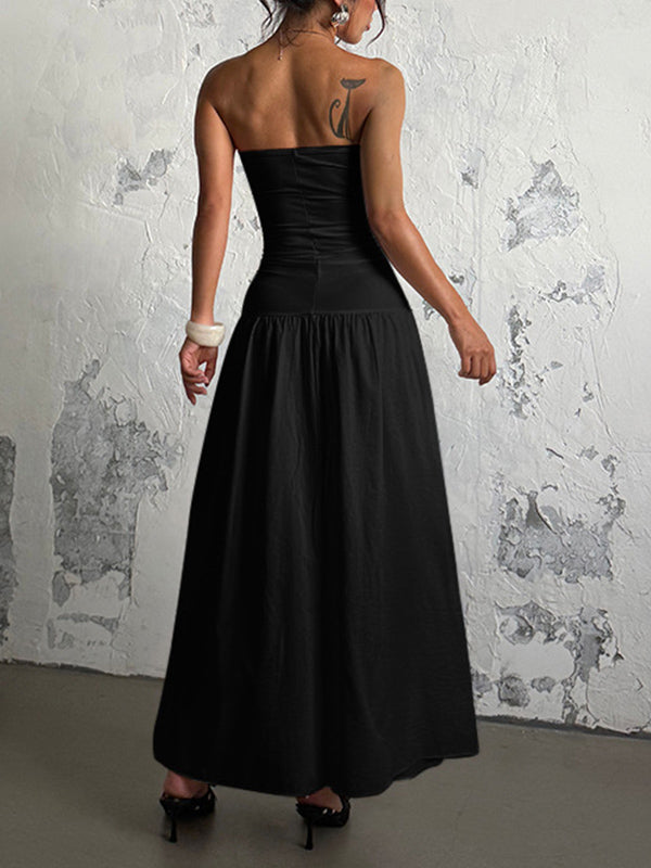 Solid Cutout Tube Dress