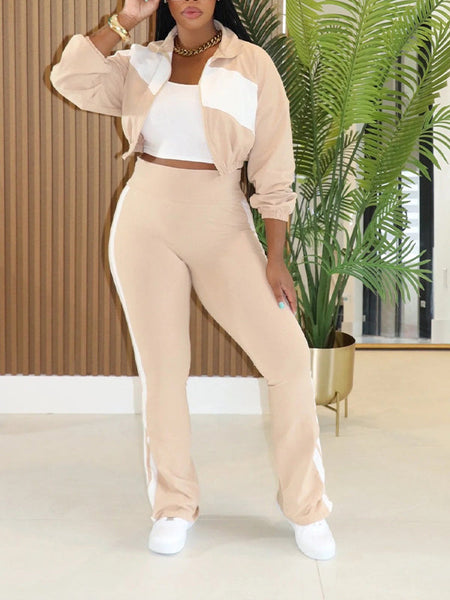 Two-Tone Jacket & Pants Set