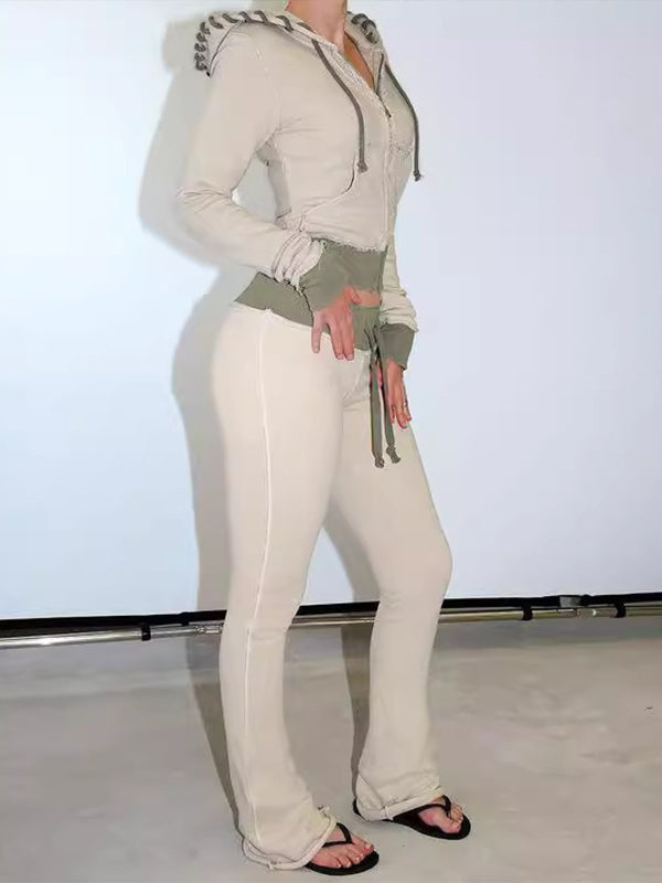 Zip-Front Hoodie & Pants Set