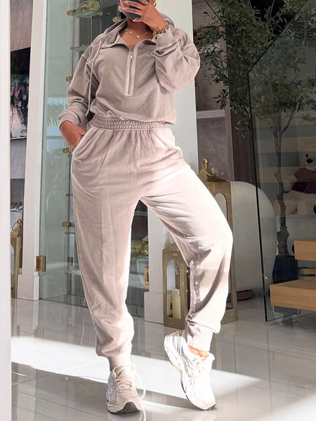 Zip-Front Hoodie Jumpsuit