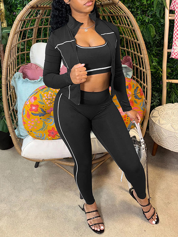 Zip-Front Jacket 3PC Set