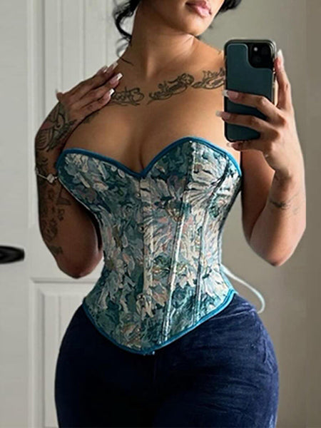 Printed Corset Top