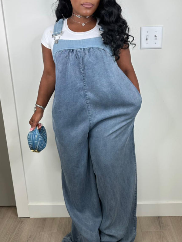 Denim Sleeveless Jumpsuit